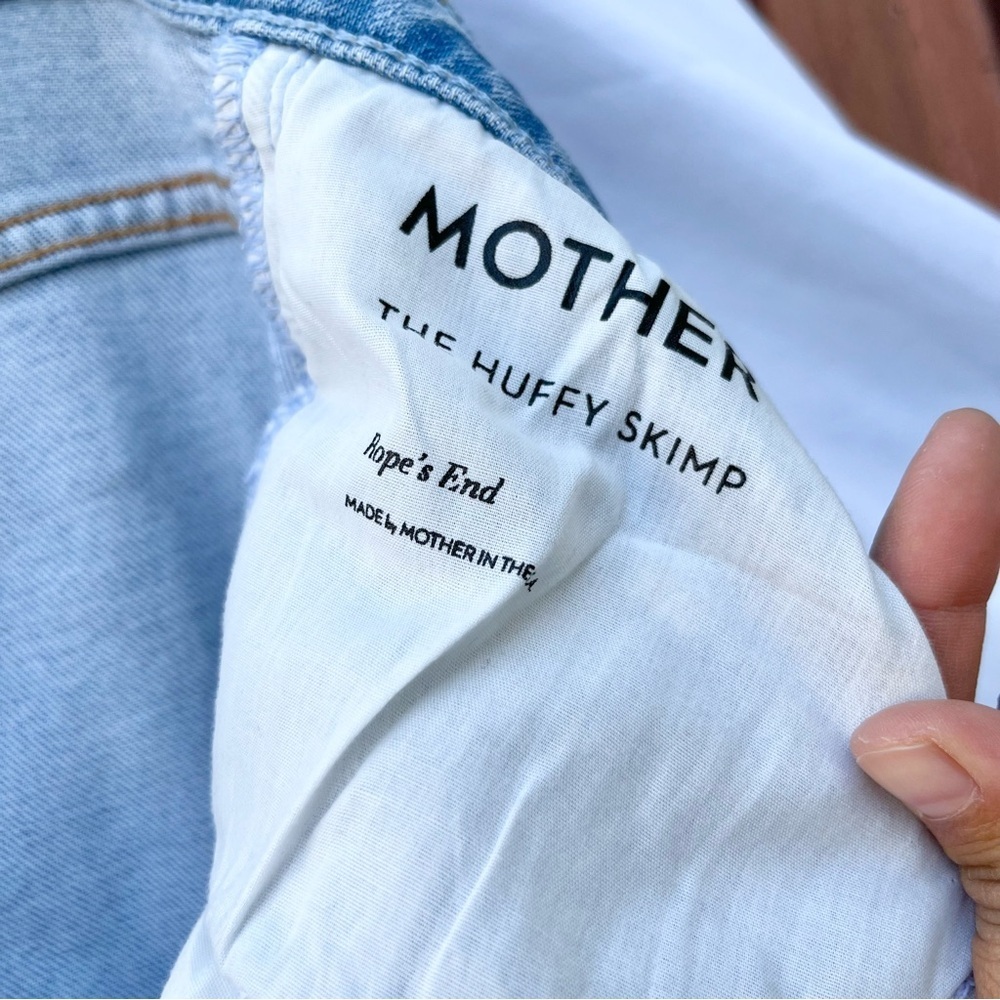 MOTHER | THE HUFFY SKIMP IN ROPE’S END RAW HEM DISTRESSED SIZE 30 JEAN DENIM - Picture 5 of 8